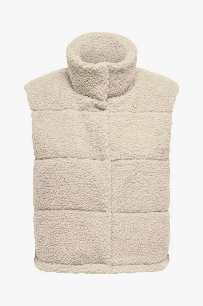 ONLY Pilevest onlSandra Teddy Waistcoat Life Otw - Beige