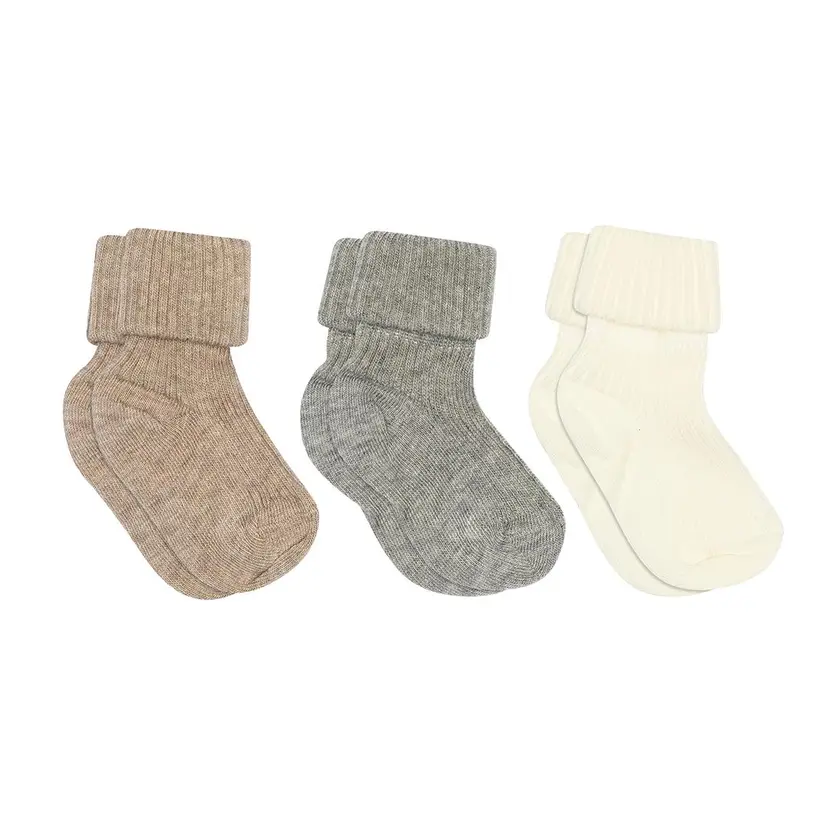 MP Babysokker i bomull 3pk Grey Melange