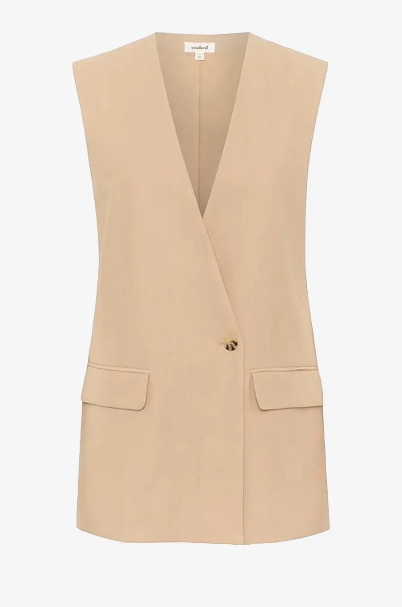 Soaked In Luxury Vest slCarry Waistcoat - Beige