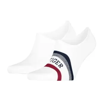 Tommy Hilfiger Tommy Men Tab Footie Socks Strømper 2P Hvit Str 43/46