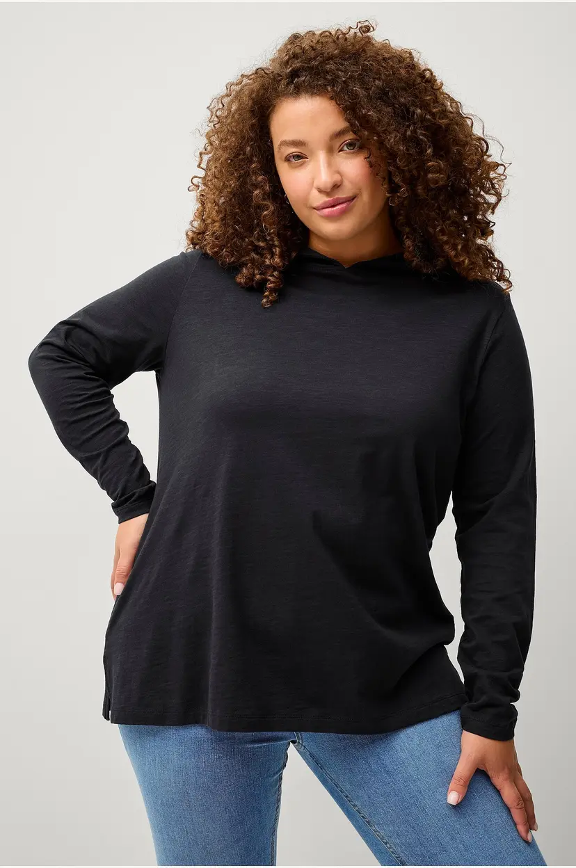 Ellos Plus collection Collegegenser med hette - Svart