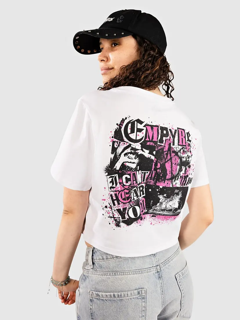 Empyre Empyre Pink Riot Boxy T-skjorte hvit