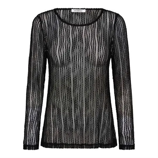 Co Couture Co' Couture - Barb O-Neck Blouse - Black