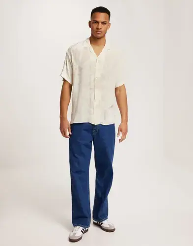 Jack & Jones Jack & Jones Jjjeff Abstract Print Resort Shirt Kortermede skjorter Beige