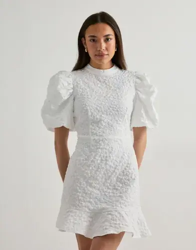 Vero Moda Vero Moda - Hvit - Vmfiona Ss High Neck Short Dress Ex
