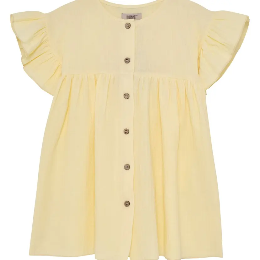 Huttelihut HUTTEliHUT Kjole Muslin Double Cream (98 /3 år)