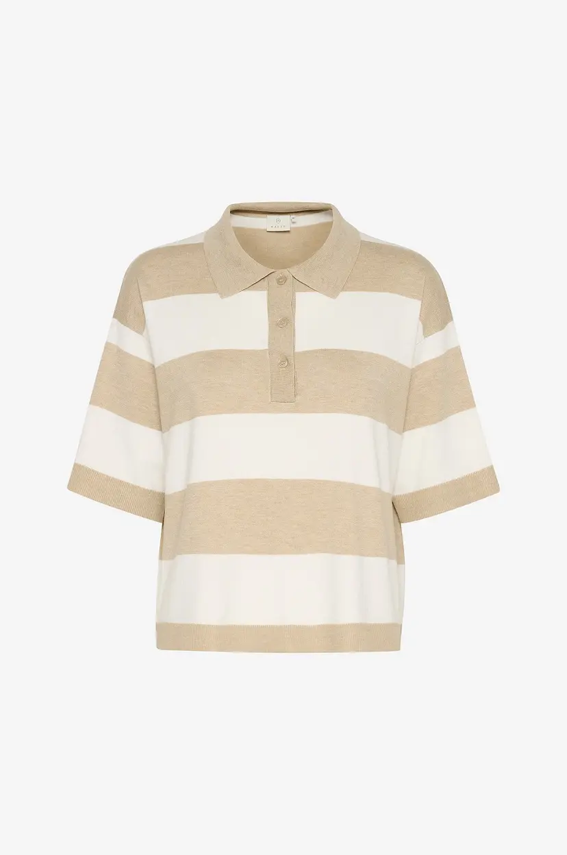 Kaffe Genser kaLizza Polo Knit - Beige