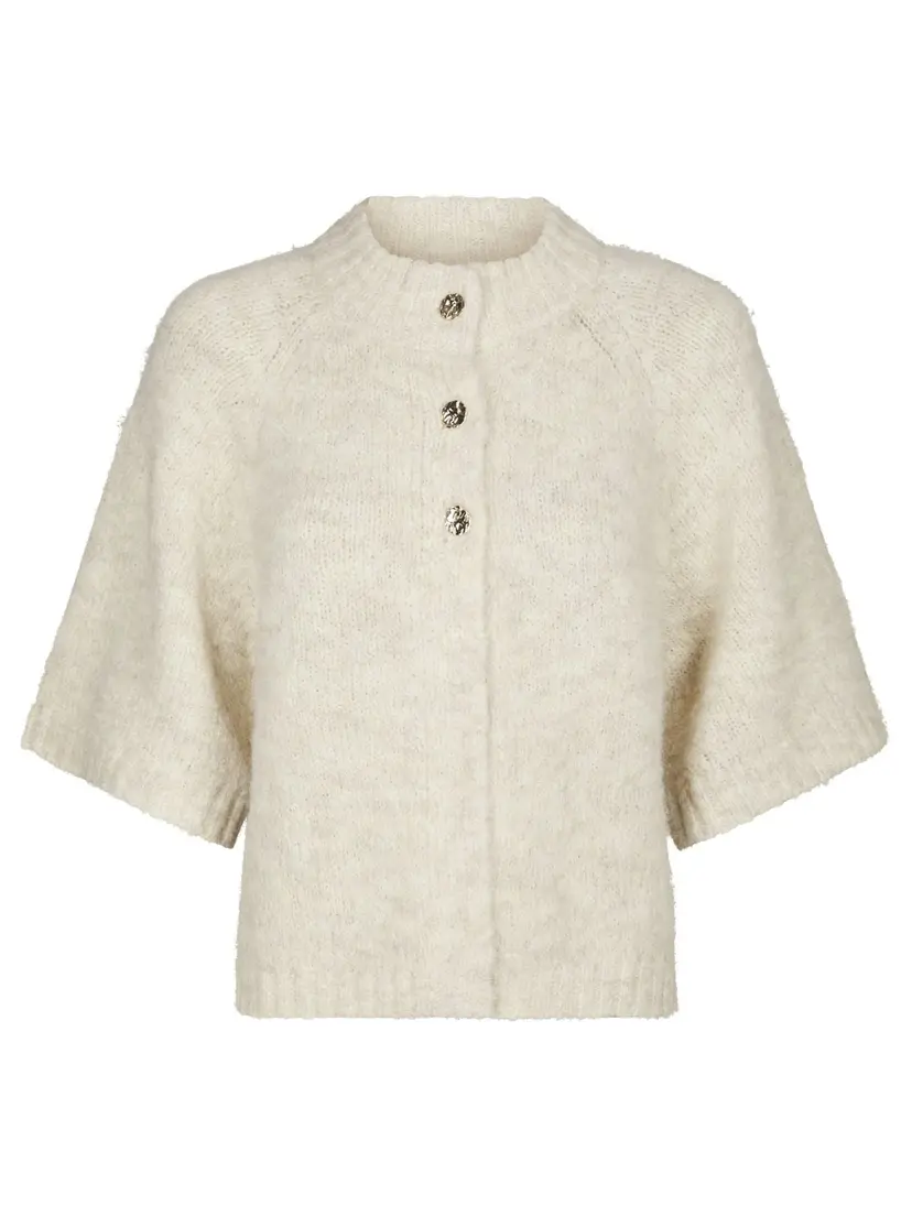 Neo Noir Benuta Fluffy Knit Cardigan - Ivory