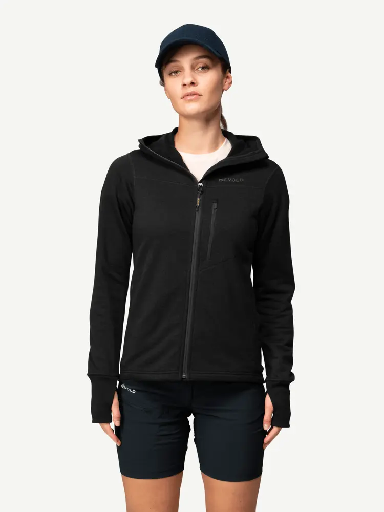 Devold Devold - Explorer Merino Hooded Jakke Dame - Large - Svart
