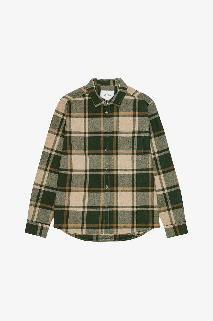 Les Deux Flanellskjorte Check Flannel Shirt - Grønn