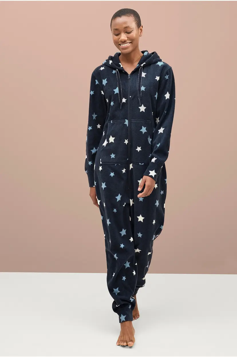Ellos Collection Jumpsuit i fleece - Blå
