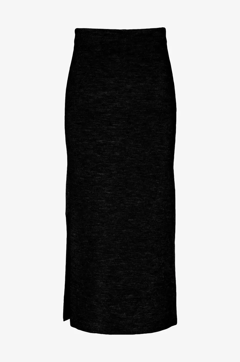 Pieces Skjørt pcMikela MW Ankle Slit Knit Skirt M - Svart