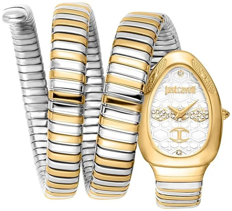 Just Cavalli Just Cavalli Dameklokke JC1L232M0055 Signature Sølvfarget/Gulltonet