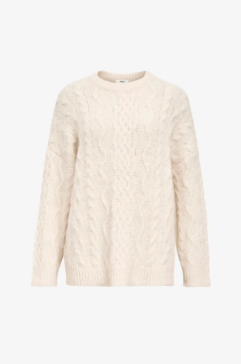 Object Collectors Item Genser objDallas Milo LS Pullover - Hvit