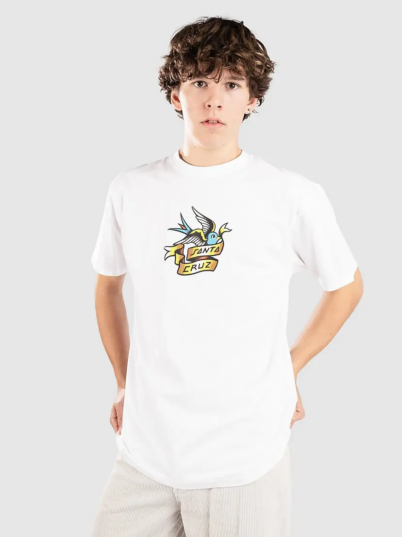 Santa Cruz Santa Cruz Sommer Sparrow Front T-skjorte hvit
