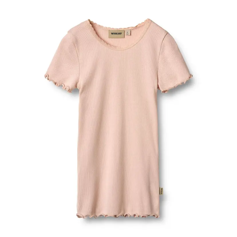 Wheat Wheat Rib T-Shirt Katie Powder (140 / 10 år)