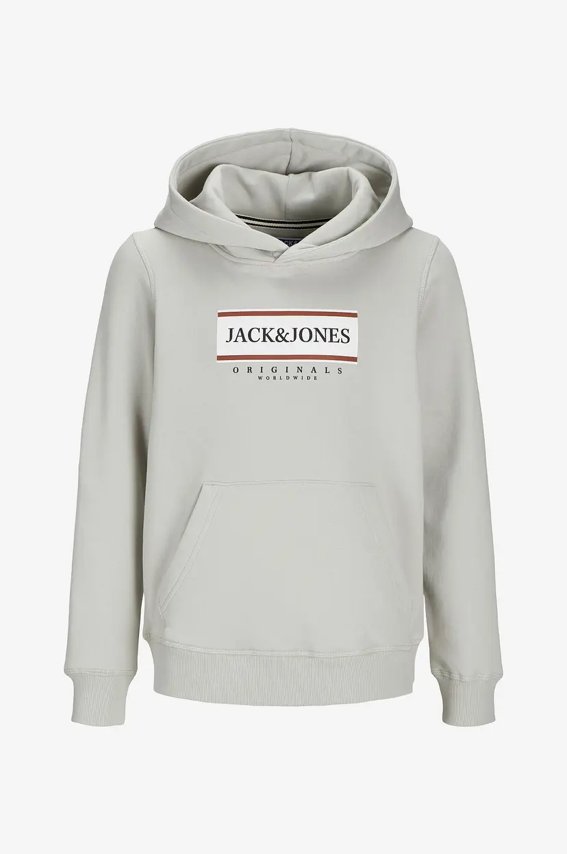 Jack & Jones Junior Hettegenser jorFrederiksberg Box Sweat Hood - Grå