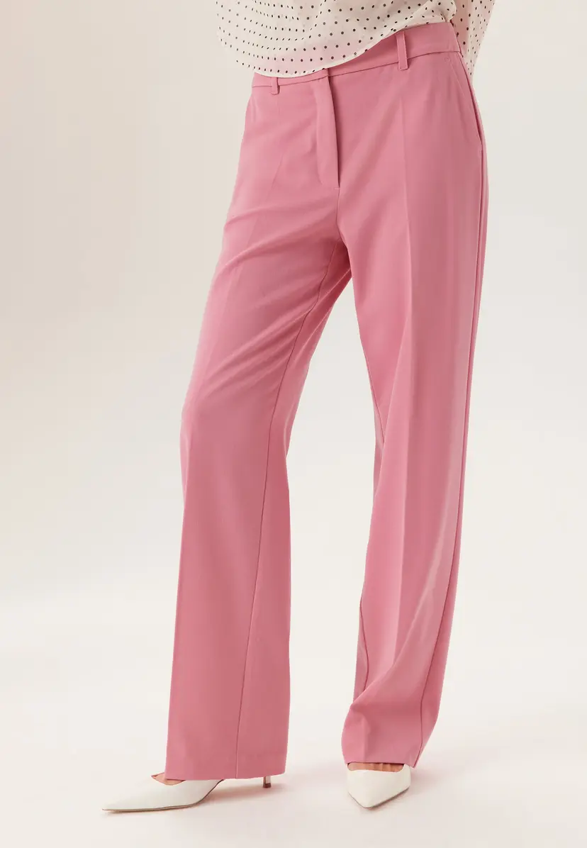 Bubbleroom Straight High Waist Suit Trousers