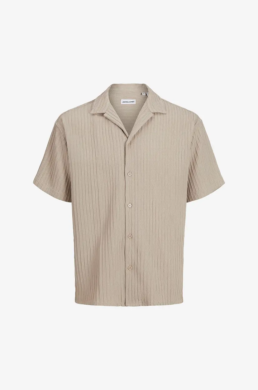 Jack & Jones Junior Skjorte jjMassimo Resort Shirt SS Jnr - Beige