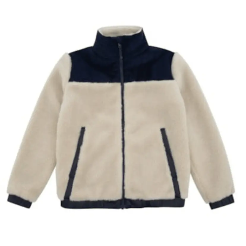 Woolland WoolLand - Fleecejakke Stryn Beige/ Navy