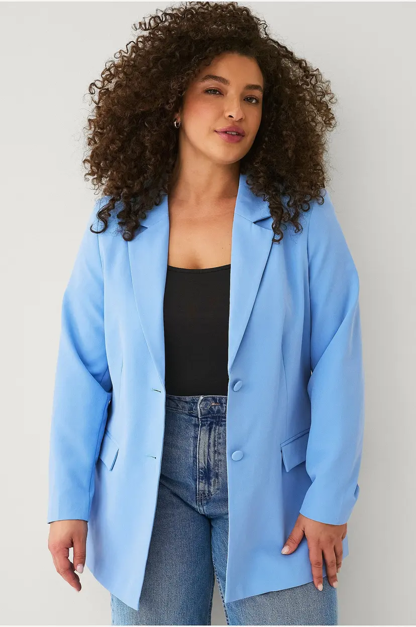 Zizzi Blazer caKaisa L/S Blazer - Blå