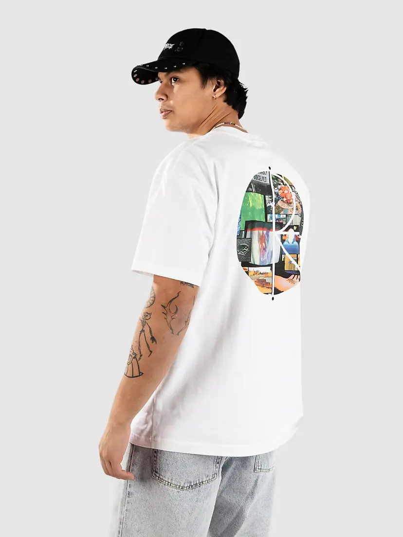 Polar Skate Polar Skate Fill Logo - Ourselves Collage T-skjorte hvit