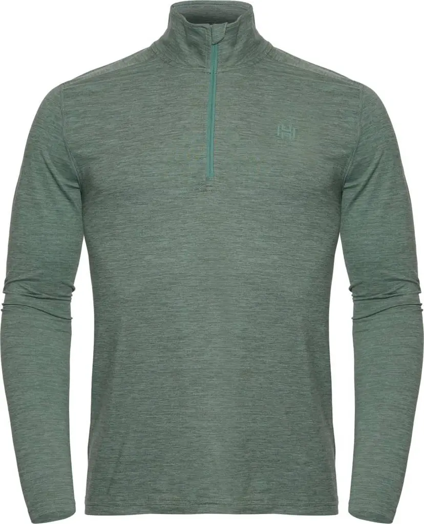 Hellner Hellner Men's Nunis Halfzip Long Sleeve Tee  Laurel Wreath Melange