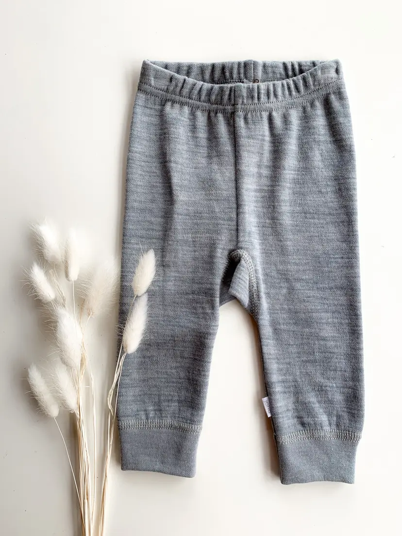 Joha Leggings i ull/bomull Grå