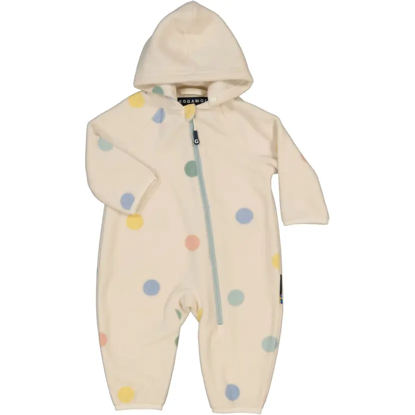 Geggamoja Fleeceoverall Dots Beige - 86/92
