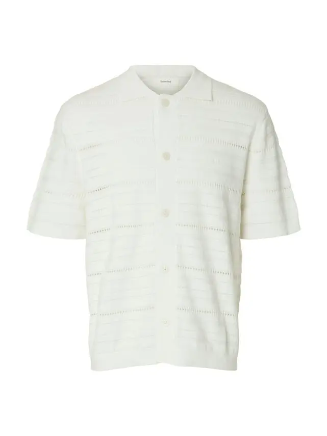 SELECTED SLHPALLE SS KNIT POLO CARDIGAN