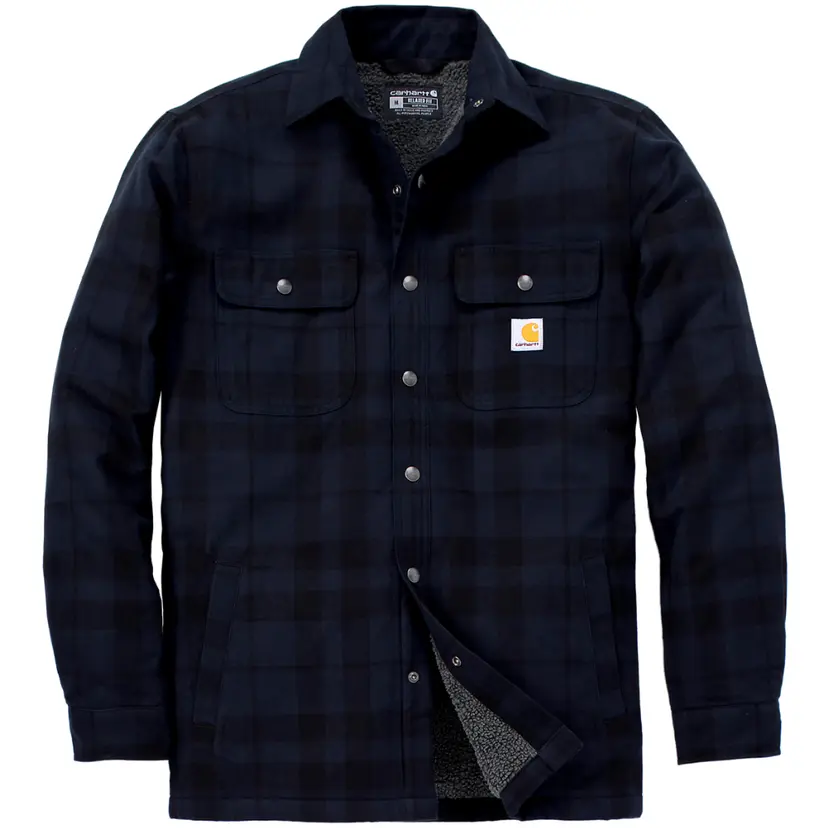 Carhartt Workwear Carhartt Workwear Carhartt M's Flannel Sherpa-Lined Shirt Jacket Navy