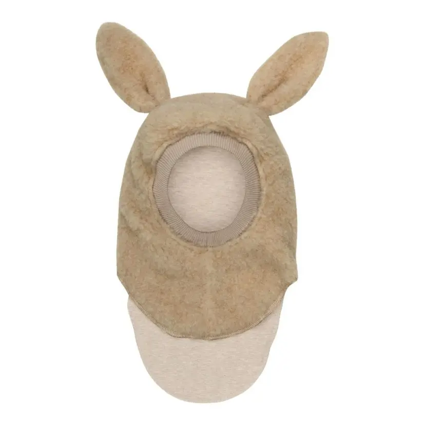 Huttelihut Huttelihut - Balaclava Ull Teddy Kaninører Cobblestone