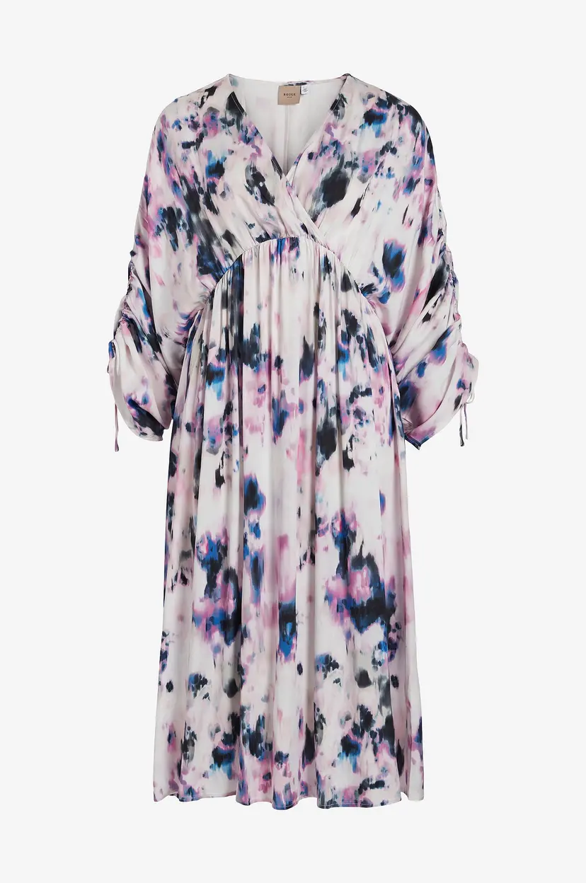 Rouge Vila Kjole viMatea 3/4 Sleeve Midi Dress - Flerfarget
