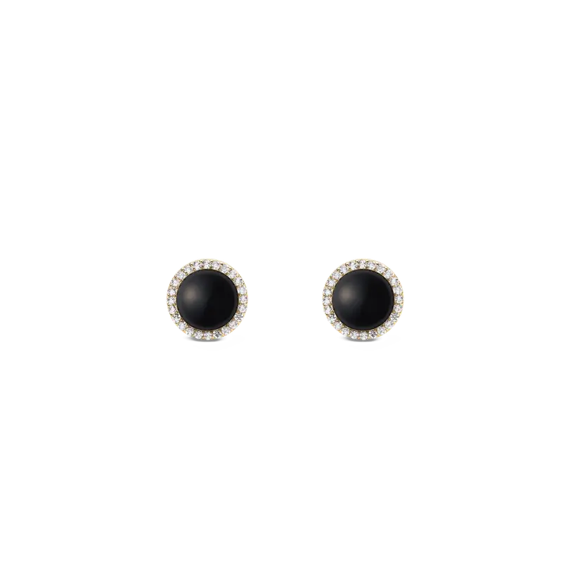 Daniel Wellington Gold Earrings Audrey Black Agathe | DW