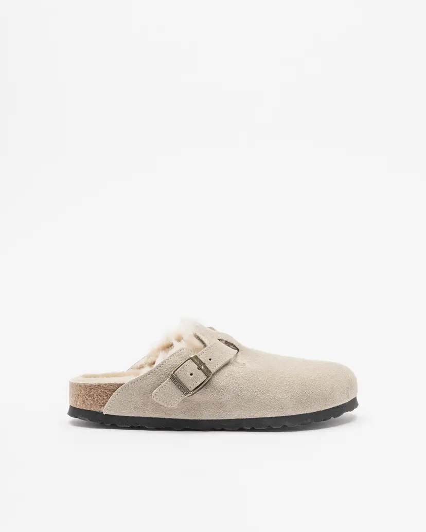 Birkenstock Birkenstock Boston VL Shearling Taupe Clogs