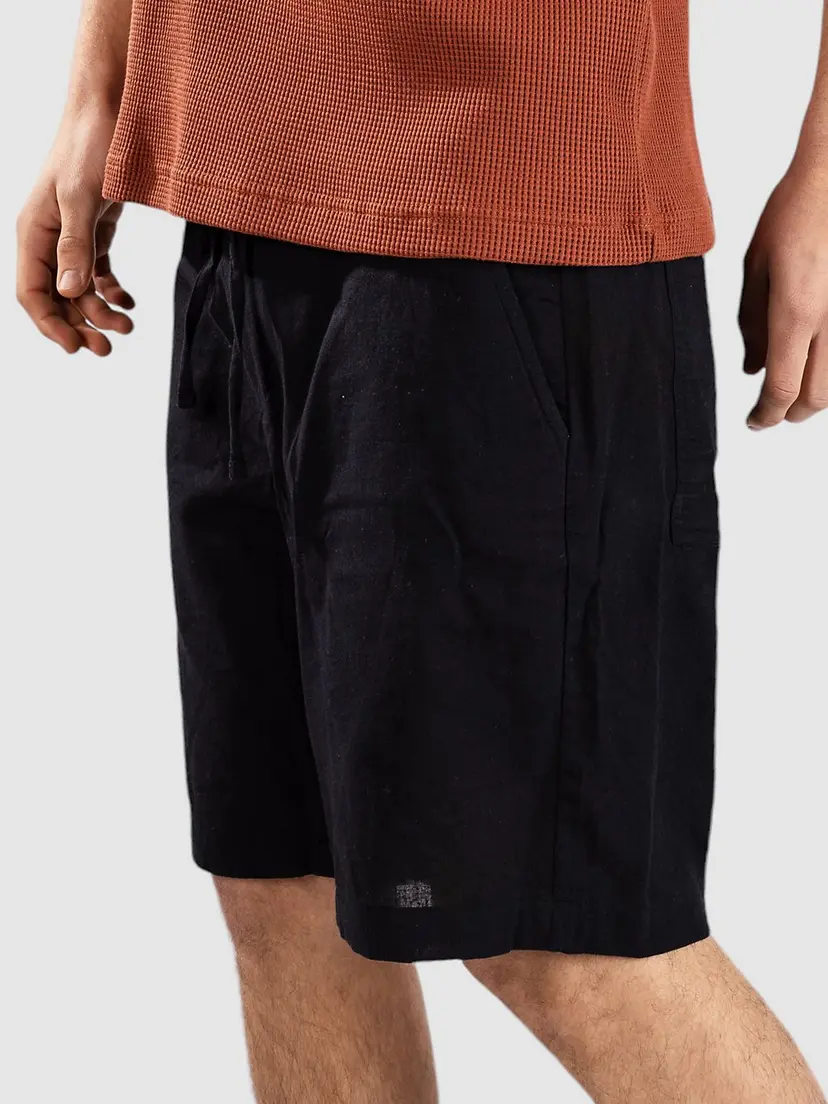 Anerkjendt Anerkjendt Aklt James Cot/Linen Ela Shorts svart