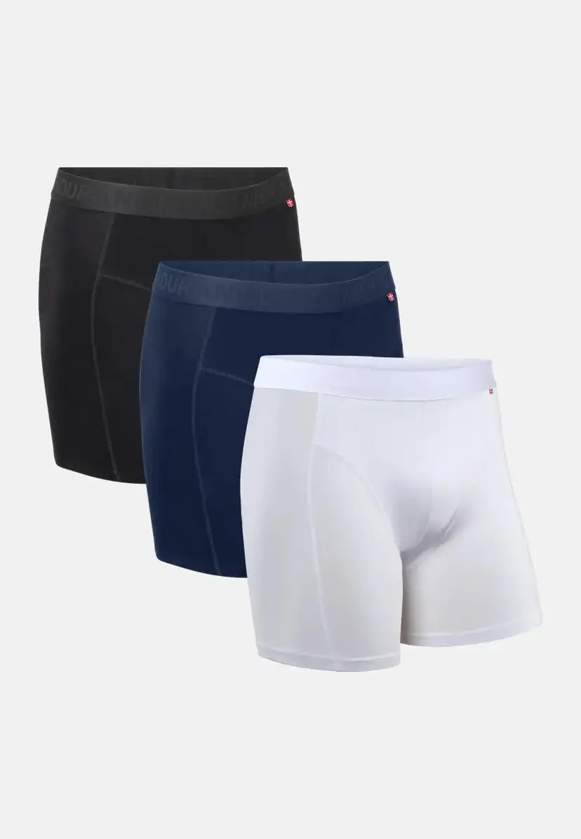 DANISH ENDURANCE DANISH ENDURANCE ORGANIC COTTON BOXERSHORTS, Sort | Marine Blå | Hvid, M