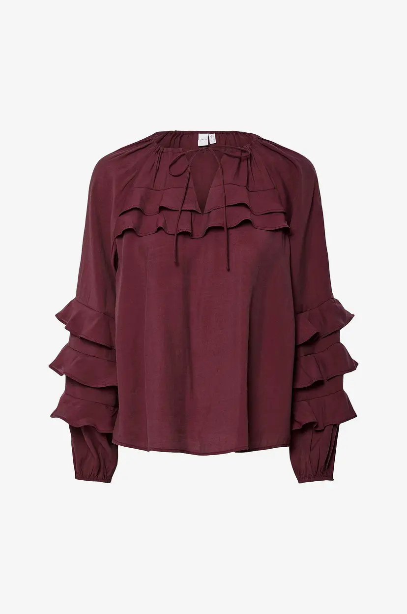 Y.A.S Bluse yasTemura LS - Rød