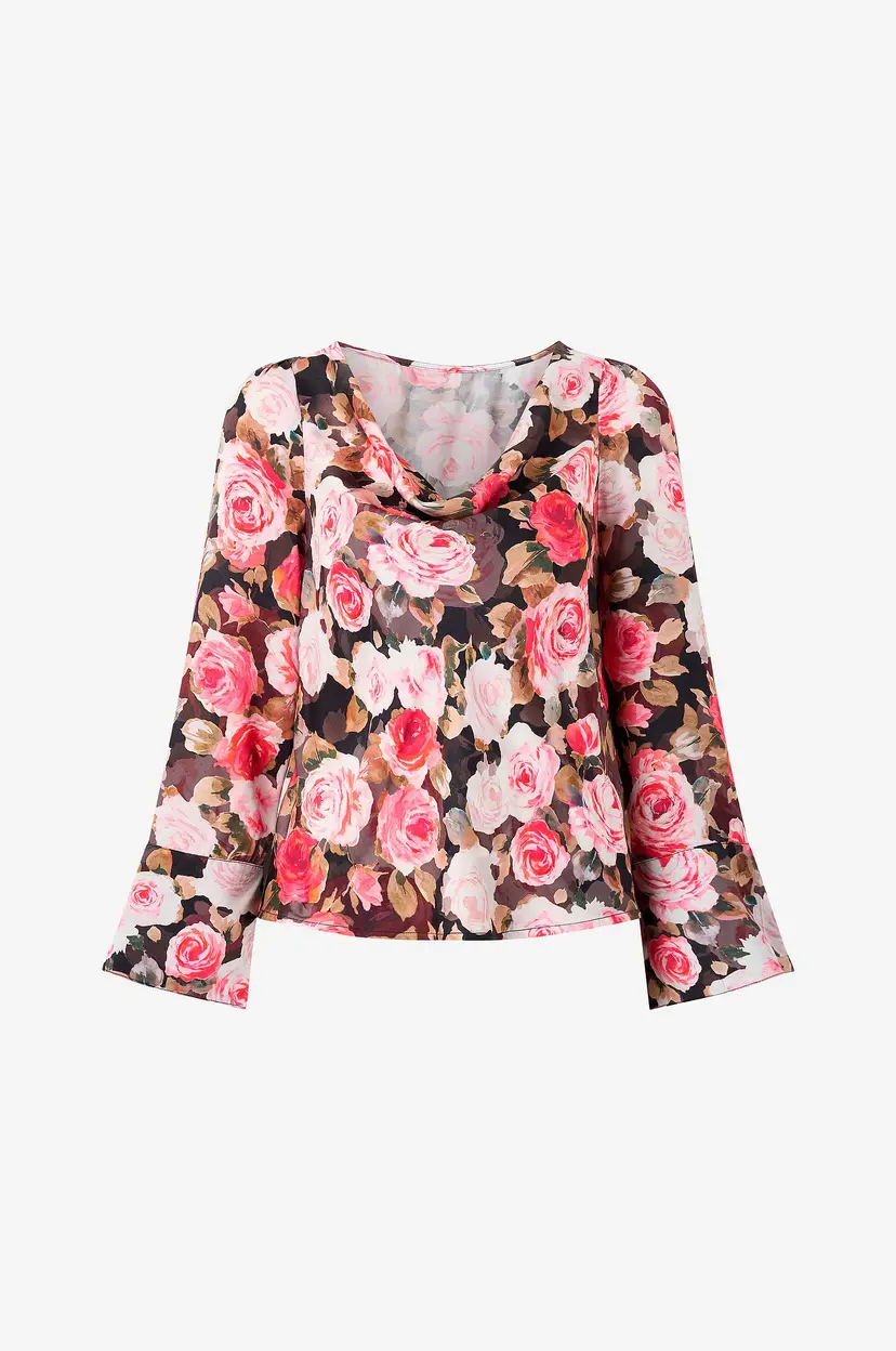 By Timo Topp Satin Drape Top - Rosa
