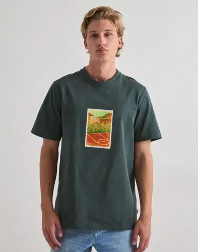 Les Deux Les Deux Court T-shirt T-skjorte med trykk Grønn