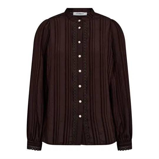 Co Couture Co' Couture - Kesi Lace Shirt - Dark Brown