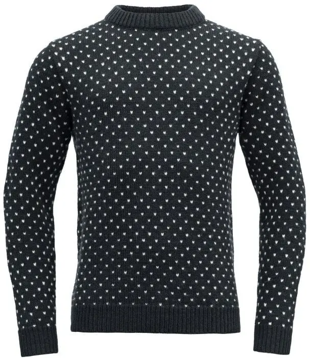Devold Devold Sørisen Wool Sweater Unisex Ink/Off White
