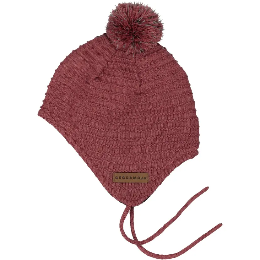 Geggamoja Stickad hjälmmössa Rose - 10m-2 år