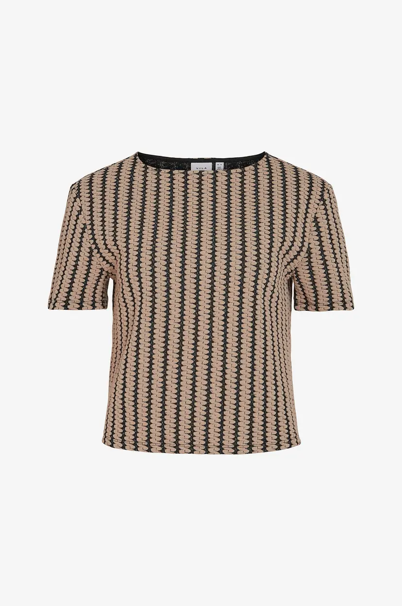 Vila Topp viHella 2/4 Jaquard Top #7 / S - Svart