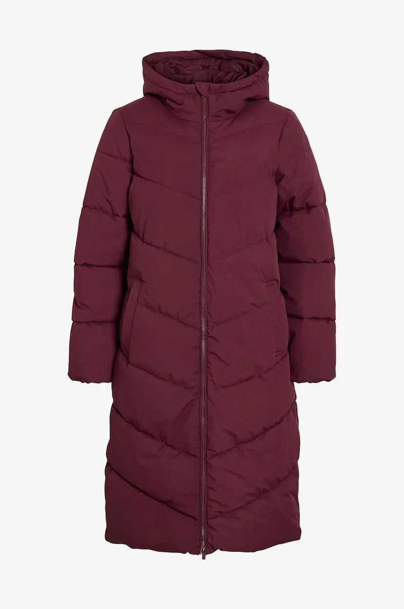 Vila Pufferjakke Vilavender L/S Long Puffer/Tb - Rød