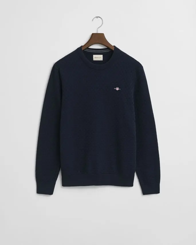 Gant MICRO  TEXTURE C-NECK