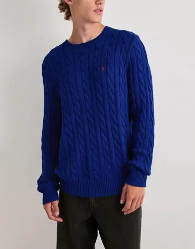 Polo Ralph Lauren Polo Ralph Lauren Ls Driver Cn-long Sleeve-pullo Strikkegensere Blå