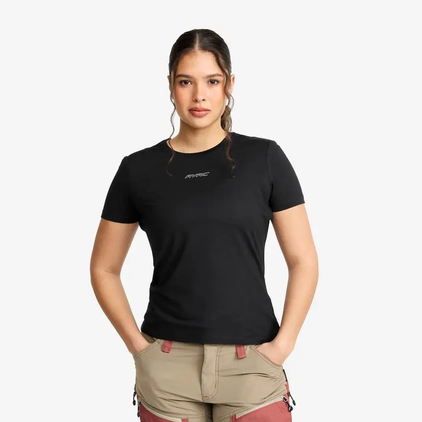 RevolutionRace Mission Logo T-shirt Dame Black