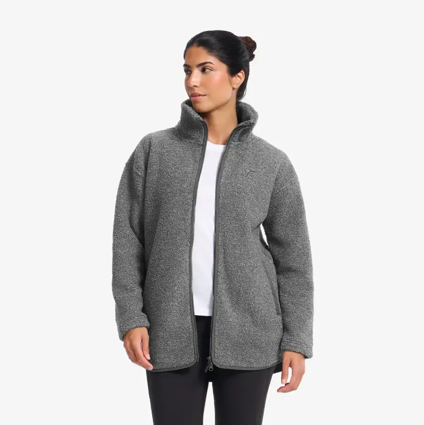 RevolutionRace Bigfoot Full-zip Fleece Jacket Dame Dark Grey Melange