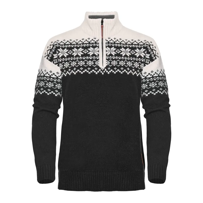Gridarmor Gridarmor Women's Snøkrystall Half Zip Ullgenser Black/White